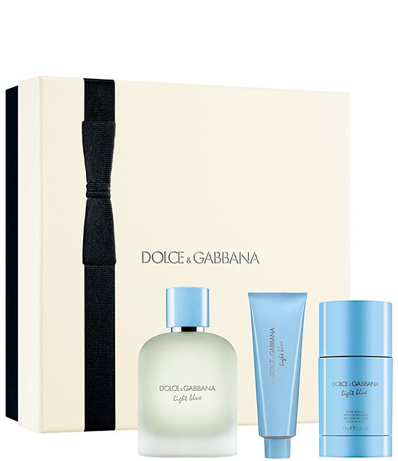 Dolce & Gabbana Light Blue Pour Homme Eau de Toilette Trio Coffret Cadeau