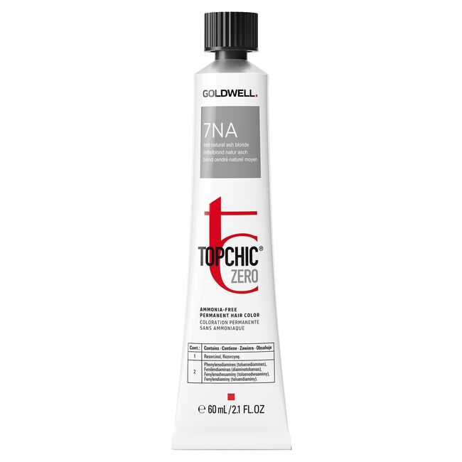 Topchic Zero Ammonia Free Hair Color 7NA Mid Natural Ash Blonde