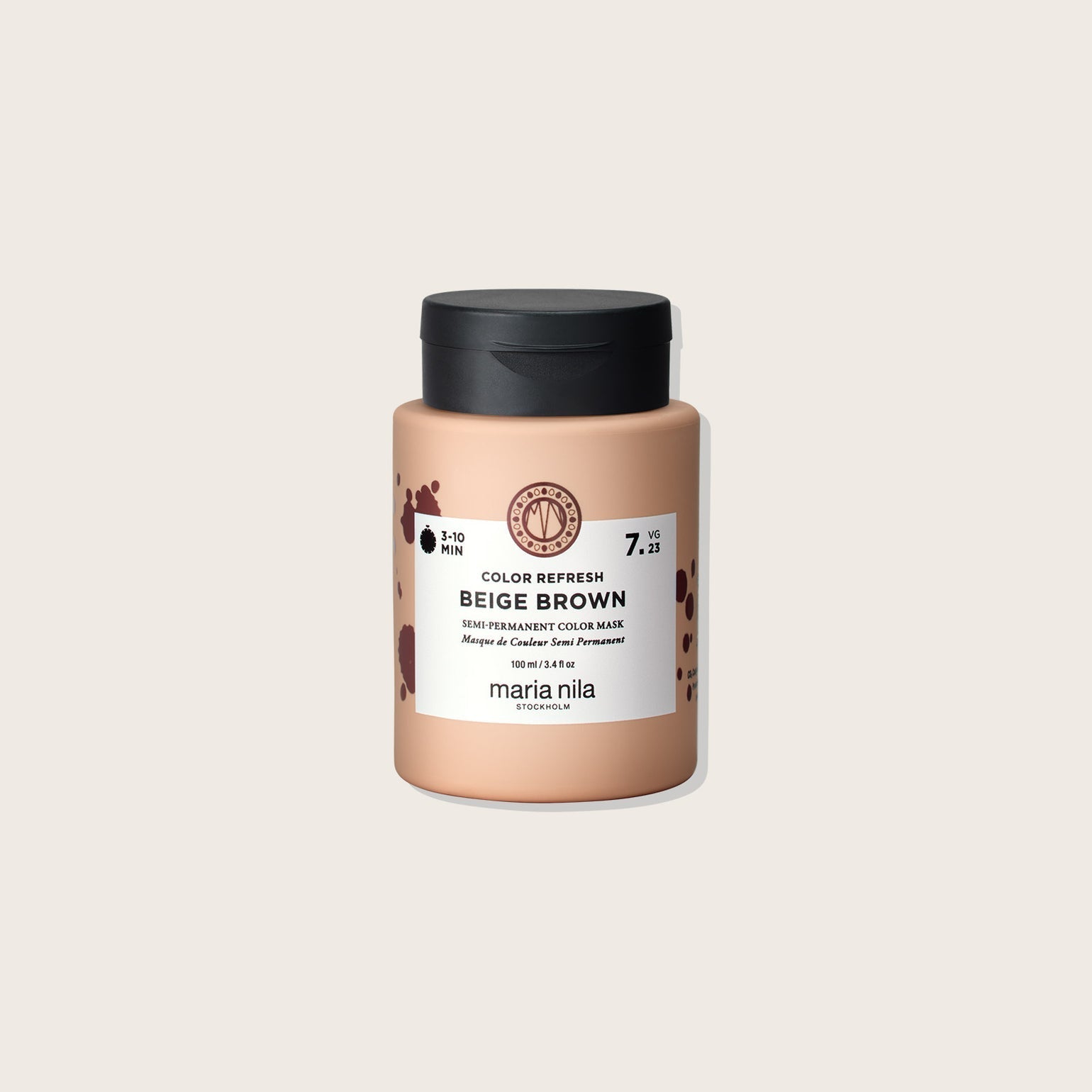 Color Refresh Beige Brown Semi Permanent Color Mask 7.23
