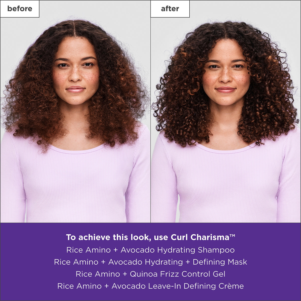 Crème définissante sans rinçage Curl Charisma à l'acide aminé de riz et à l'avocat