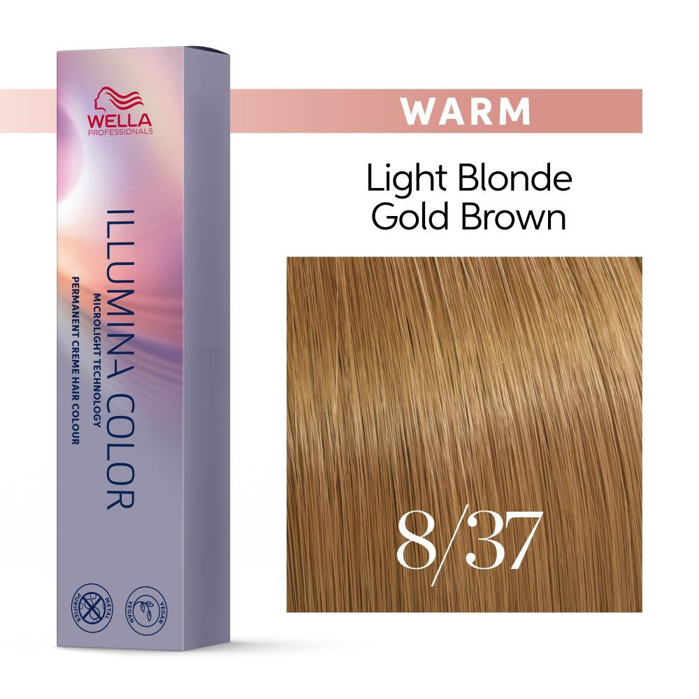Illumina Coloration Cheveux 8/37 Blond Châtain Doré Clair